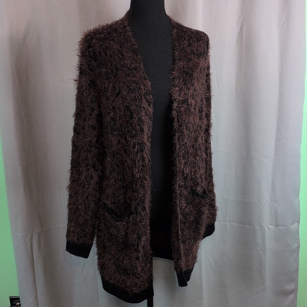 Soft Surroundings Textured Brown Cardigan